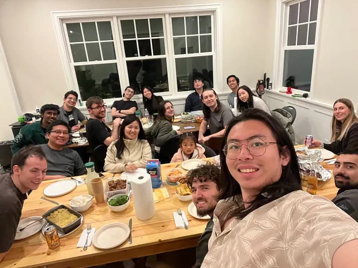 K-Scale team at Thanksgiving dinner, 2024